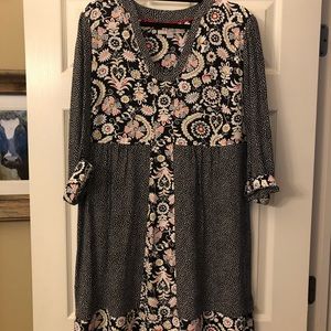 NWOT.  Boden black and white dress.  UK18/US14.
